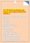 LLT 307 Final Exam Questions and  Answers Latest Updates 2024 RATED  GRADE A&plus;