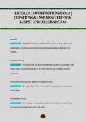 L3CERAD LAW DEFINITIONS EXAM &vert;  QUESTIONS & ANSWERS &lpar;VERIFIED&rpar; &vert;  LATEST UPDATE &vert; GRADED A&plus; 