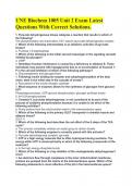 UNE Biochem 1005 Unit 2 Exam Latest Questions With Correct Solutions&period;