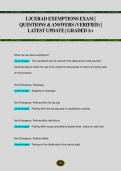 L3CERAD EXEMPTIONS EXAM &vert;  QUESTIONS & ANSWERS &lpar;VERIFIED&rpar; &vert;  LATEST UPDATE &vert; GRADED A&plus; 