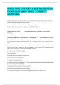 IFSTA FIRE OFFICER II &lpar;FIFTH EDITION&rpar;  EXAM 2024 WITH 100&percnt; CORRECT ANSWERS