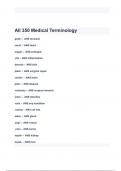 All 350 Medical Terminology Exam Questions and Answers 2024&lpar; A&plus; GRADED 100&percnt; VERIFIED&rpar;&period;