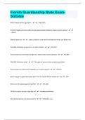 Florida Guardianship State Exam-Statutes 33 Study Guide Questions With Complete Solutions