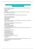 CLINICAL CHEMISTRY I ASCP REVIEW &lpar;YOULAZY&rpar; WITH 467 QUESTIONS AND ANSWERS