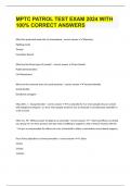 MPTC PATROL TEST EXAM 2024 WITH 100&percnt; CORRECT ANSWERS