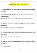 HESI RN EXIT EXAM V2 Questions and Answers &lpar;2024 &sol; 2025&rpar; &lpar;Verified Answers&rpar;