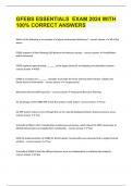 GFEBS ESSENTIALS  EXAM 2024 WITH 100&percnt; CORRECT ANSWERS