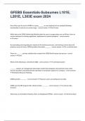 GFEBS Essentials-Subsumes L101E&comma; L201E&comma; L303E exam 2024 