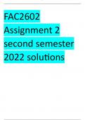 FAC2602  Assignment 2  second semester  2022 solutions