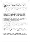 PCT  COMPLIANCE&comma; SAFETY&comma; AND PROFESSIONAL RESPONSIBILITY QUIZ 2 Questions With Correct Answers