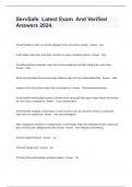 ServSafe  Latest Exam  And Verified Answers 2024&period;