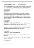 ASE B3 &lpar;SAMPLE TEST 3&period;1&comma; 70 QUESTIONS&rpar;