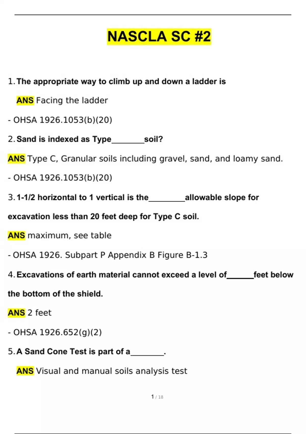 NASCLA EXAMS BUNDLE DEAL NASCLA PSI Practice Exam NASCLA PSI Exam Test ...