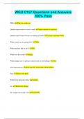 WGU C157 Questions and Answers 100&percnt; Pass