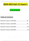2026&sol;2027 NGN HESI EXIT EXAM V1 &lbrace;4 SET OF EXAMS&rcub; EACH EXAM WITH 160 LATEST QUESTIONS AND ANSWERS &lpar;VERIFIED BY EXPERT&rpar;