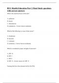 BYU Health Education Part 2 Final Study questions with correct answers&period;
