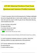 ATI RN Maternal Newborn Final Exam 2024 with NGN Questions and Verified Answers / A+ GRADE