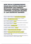 NEW TEXAS JURISPRUDENCE EXAM 2024 ACTUAL EXAM 150&plus; QUESTIONS AND CORRECT DETAILED ANSWERS &lpar;VERIFIED ANSWERS&rpar; &vert;ALREADY GRADED A&plus; 100&percnt; RATED BY EXPERTS