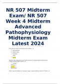 NR 507 Midterm Exam/ NR 507 Week 4 Midterm Advanced Pathophysiology Midterm Exam Latest 2024