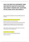 WGU C702 OBJECTIVE ASSESSMENT EXAM AND PRACTICE EXAM WITH QUESTIONS AND CORRECT ANSWERS 400+ QUESTIONS ACTUAL EXAM LATEST 2024 GRADE A+