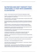 NUTRITION AND DIET THERAPY TEST CHAPTERS 1-5 TEST WITH ANSWERS ILLUSTRATED