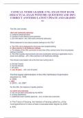 CLINICAL NURSE LEADER &lpar;CNL&rpar; EXAM TEST BANK 2024&sol;ACTUAL EXAM WITH 500&plus; QUESTIONS AND 100&percnt; CORRECT ANSWERS&sol; LATEST UPDATE AND GRADED A&plus;