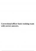 Correctional officer basic training exam with correct answers.