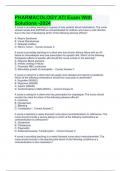 PHARMACOLOGY ATI Exam With Solutions -2024
