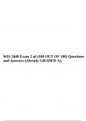 WIS 2040 Exam 2 uf (100 OUT OF 100) Questions and Answers (Already GRADED A).