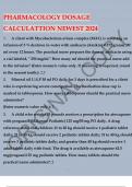 PHARMACOLOGY DOSAGE CALCULATTION NEWEST 2024