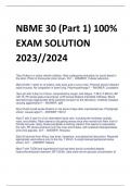 NBME 30 (Part 1) 100%  EXAM SOLUTION  2023//2024
