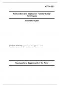 Ammunition and Explosives Handler Safety Techniques 2024
