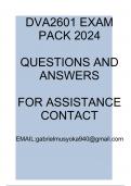 DVA2601 Exam pack 2024 (Questions and answers)