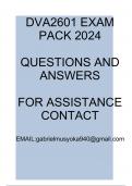 DVA2601 Exam pack 2024 &lpar;Questions and answers&rpar;