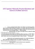 ATI Capstone Maternity Practice Questions and Answers (2022/2023) (Verified Answers)