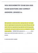 WGU BIOCHEMISTRY EXAM 2024-2025  EXAM QUESTIONS AND CORRECT  ANSWERS ,GRADED A+