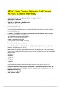 STS-C Exam Practice Questions And Correct Answers&period; Updated 2024&sol;2025&period;