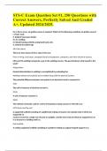 STS-C Exam Question Set &num;1&comma; 250 Questions with Correct Answers&comma; Perfectly Solved And Graded A&plus;&period; Updated 2024&sol;2025&period;
