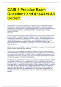 CAIB 1 Practice Exam Questions and Answers All  Correct