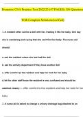 Prometric CNA Practice Test 2022&sol;23 &lpar;47 PAGES&rpar; 356 QUESTIONS&vert; WITH COMPLETE SOLUTIONS