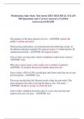 Medication Aide State Test latest 2023-2024 REAL EXAM  300 Questions and Correct Answers (Verified  Answers)|AGRADE