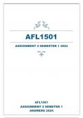 AFL1501 ASSIGNMENT 2 SEMETER 1 ANSWERS 2024