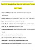Recr 4180&colon; Aquatics Exam Questions and Answers 100&percnt; Correct