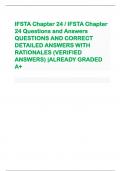 IFSTA Chapter 24 / IFSTA Chapter 24 Questions and Answers QUESTIONS AND CORRECT DETAILED ANSWERS WITH RATIONALES (VERIFIED ANSWERS) |ALREADY GRADED A+ 