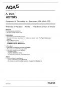 AQA A LEVEL HISTORY QUESTION PAPER 1K 2023 7042-1K: The making of a Superpower: USA, 1865–1975.