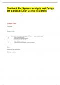 Test bank For Systems Analysis and Design 6th Edition  &vert; &lpar;LATEST 2025 &sol; 2026 UPDATE&rpar;&comma; 100&percnt; VERIFIED ANSWERS &vert; A&plus; GRADE