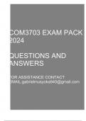 COM3703 Exam pack 2024&lpar;Questions and answers&rpar;