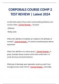 CORPORALS COURSE COMP 2 TEST REVIEW | Latest 2024