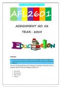 AFL2601 S1 ASSIGNMENT 2 2024 &lpar;FULL ANSWERS&rpar;