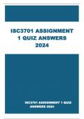   ISC3701 ASSIGNMENT 1 QUIZ ANSWERS 2024